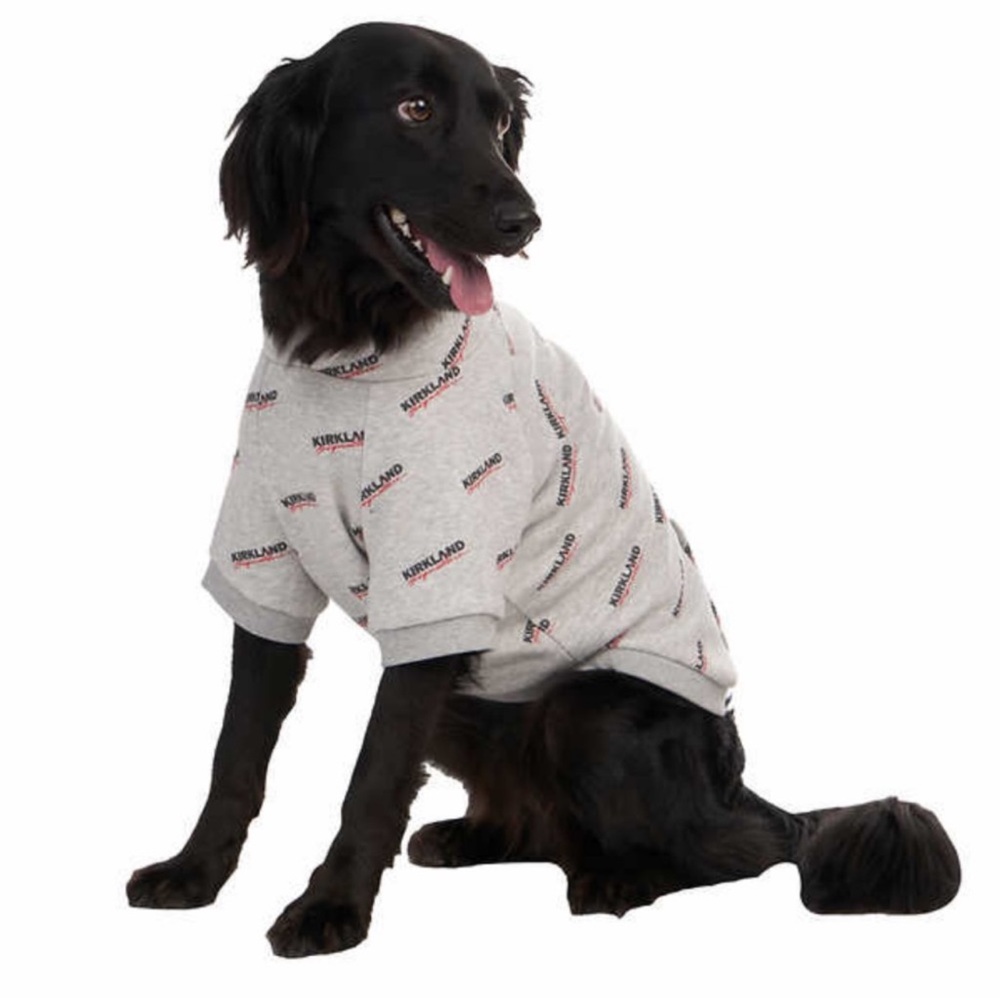 Kirkland Signature Logo Pet Hoodie for Dog / Cat - GRAY size L